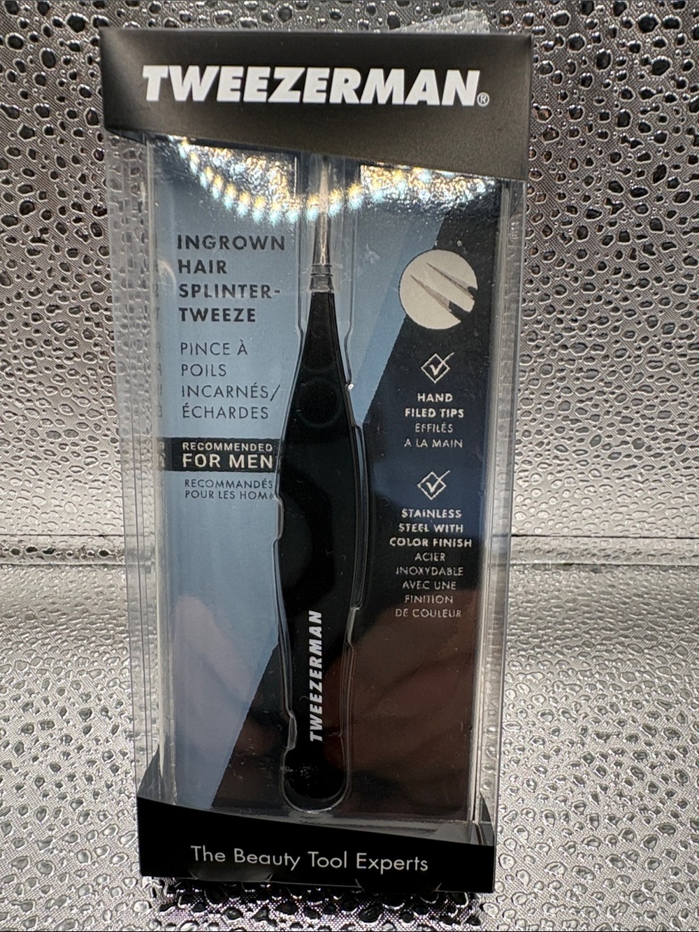 Tweezerman Black Precision Ingrown Hair Tweezer New